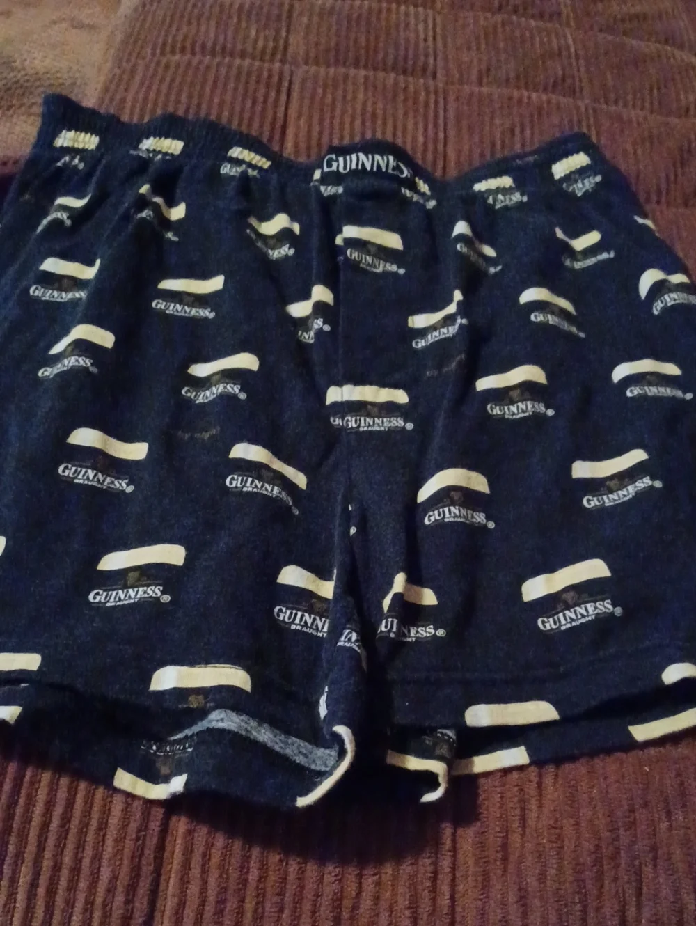 Guinness Men’s Navy Logo Print Casual Boxers